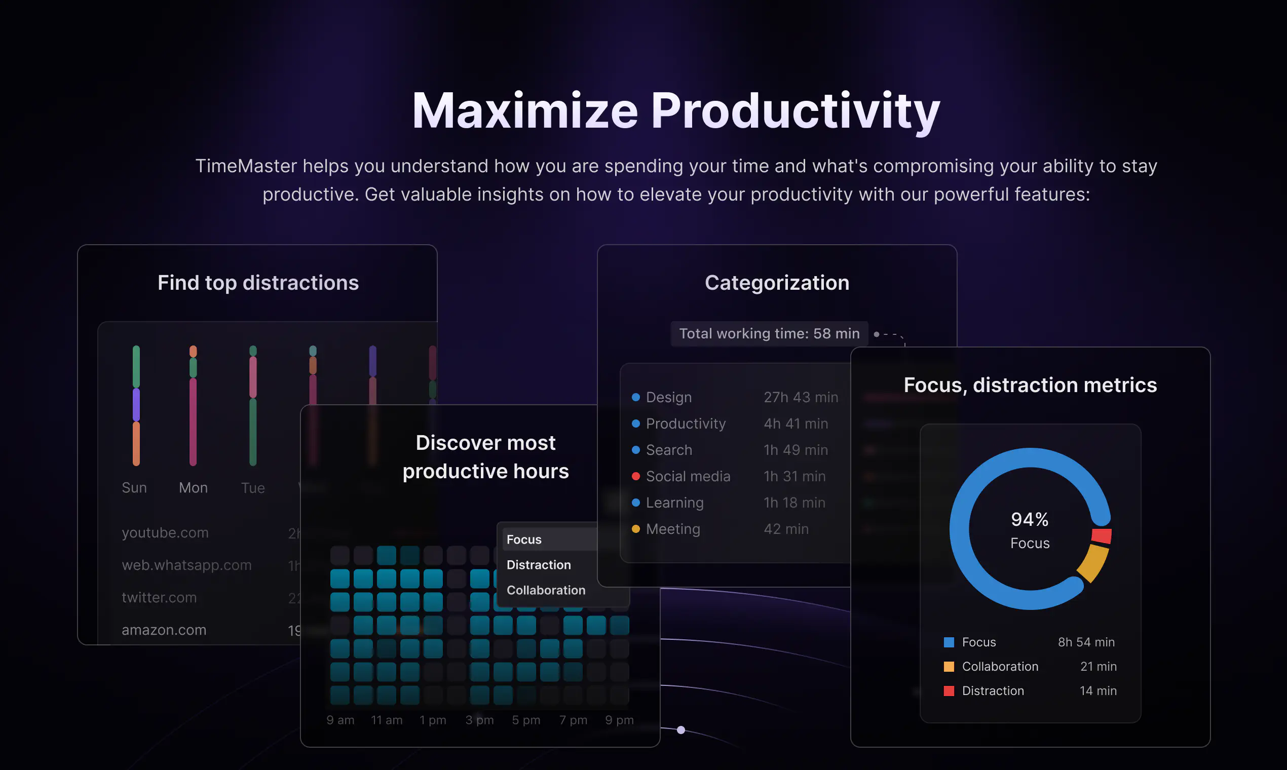 Privacy focused time tracking